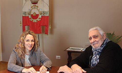 L'assessore Serena Frediani e il presidente della delegazione Cesvot di Lucca Pierfranco Severi