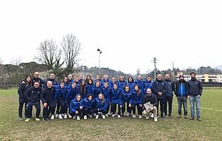 La squadra al campo sportivo di Gragnano