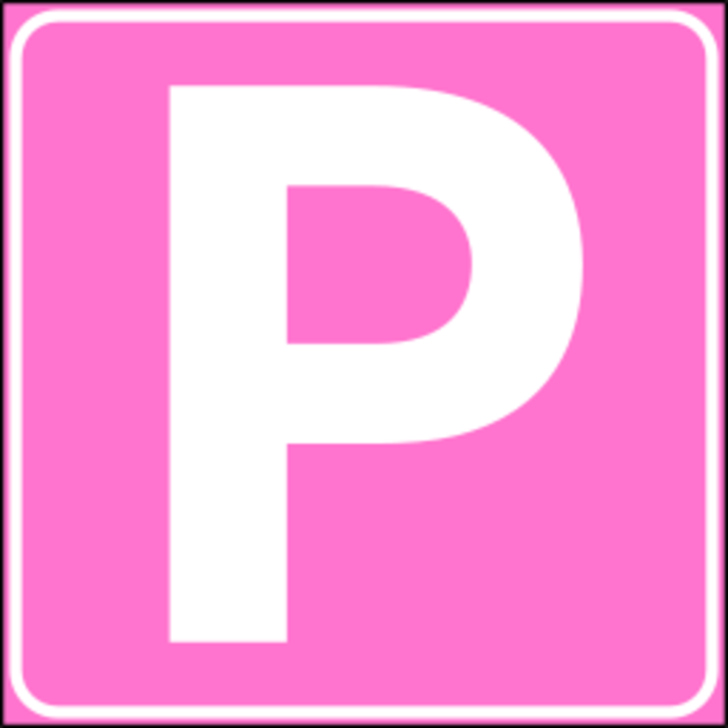 Il cartello del parcheggio rosa