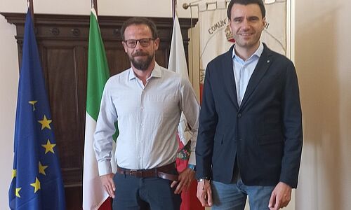 L'assessore Giordano Del Chiaro con il presidente di Ascit Ugo Salvoni