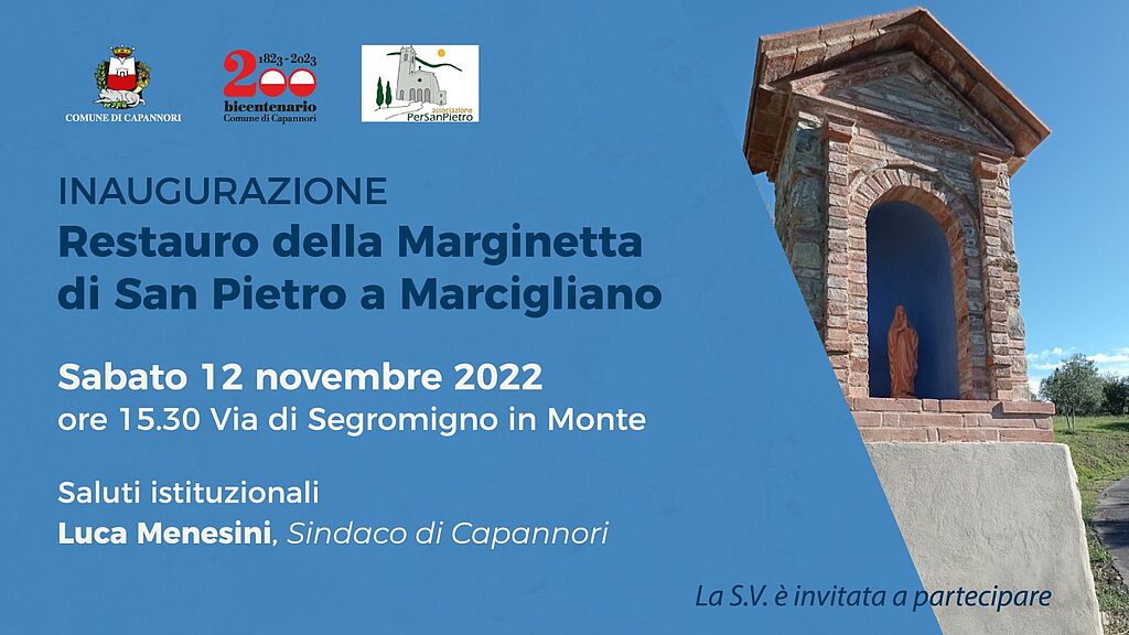 Locandina inaugurazione Marginetta