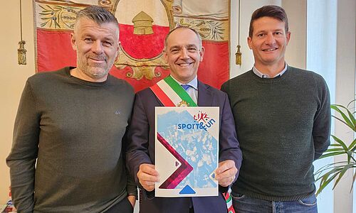 Il sindaco Luca Menesini con Marco di Bene e Maurizio Lenci
