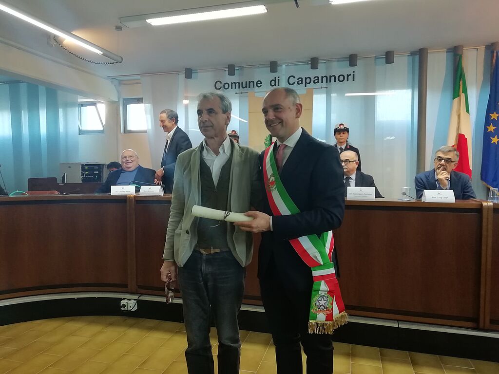 Rossano Ercolini assieme al sindaco Luca Menesini