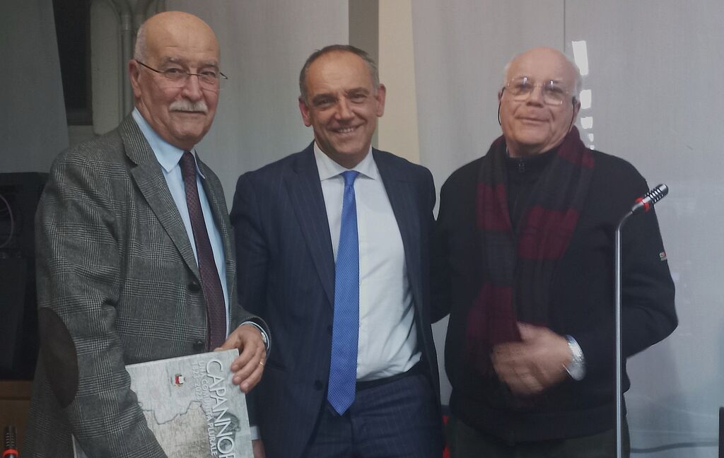 Il sindaco Luca Menesini con Luciano Luciani e Roberto Cadonici