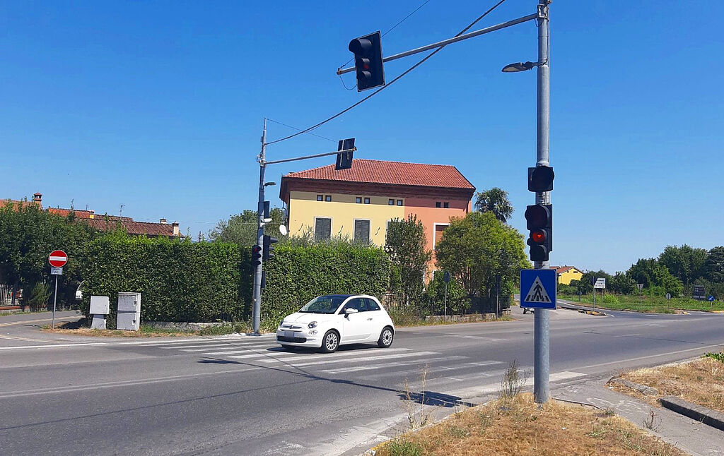 Il semaforo di via Domenico Chelini
